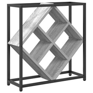 vidaXL Wine Rack 16 bottles Engineered Wood Grey Sonoma