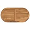 vidaXL Table Top Oval Solid Teak Wood Natural