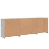 vidaXL Sideboard with LED Lights Concrete Grey 202x37x67 cm