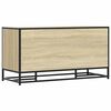 vidaXL Shoe Bench Sonoma Oak 100x40x53.5 cm Engineered Wood and Metal