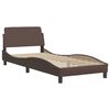 vidaXL Bed Frame without Mattress "Zadar" Brown 80x200 cm Faux Leather