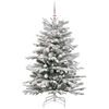vidaXL Artificial Hinged Christmas Tree White 150 cm PE and PVC