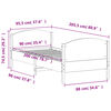 vidaXL Bed Frame without Mattress Wax Brown 90x200 cm Solid Wood Pine