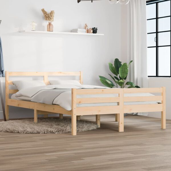 vidaXL Bed Frame without Mattress Solid Wood 160x200 cm