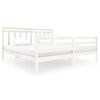 vidaXL Bed Frame without Mattress White Solid Wood 200x200 cm (810451+814115)