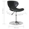 vidaXL Bar Stool Black Faux Leather