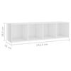 vidaXL TV Cabinets 3 pcs High Gloss White 142.5x35x36.5 cm Engineered Wood