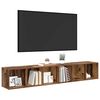 vidaXL TV Cabinet Set 2 pcs Old Wood 37 x 35 x 107cm Engineered Wood