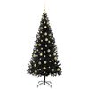 vidaXL Christmas Tree with 300 LEDs with Stand Black 210 cm PVC