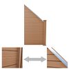 vidaXL Fence Panel WPC 105x(105-185) cm Brown