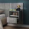 vidaXL Wall-mounted Bedside Cabinet Grey Sonoma