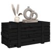 vidaXL Storage Box Black 91x40.5x42 cm Solid Wood Pine
