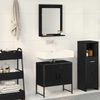 vidaXL Bathroom Furniture Set Wall-mounted 2 pcs Black Engineered wood