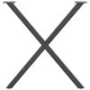 vidaXL Dining Table Legs X-Shaped 2 pcs Anthracite 80x(72-73) cm Steel