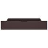 vidaXL Bed Frame without Mattress Dark Brown Solid Wood 90x200 cm (283202+321988)