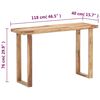 vidaXL Console Table 118x40x76 cm Solid Acacia Wood