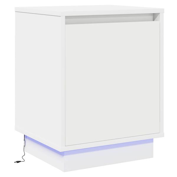 vidaXL Bedside Cabinet White 39 x 34.5 x 50 cm Engineered wood
