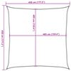 vidaXL Sunshade Sail 160 g/m&sup2; Square Terracotta 4.5x4.5 m HDPE