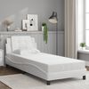 vidaXL Bed Frame without Mattress "Zadar" White 90x200 cm Faux Leather