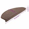 vidaXL Stair Mats 10 pcs 65x24x4 cm Coffee Brown Half Round Large