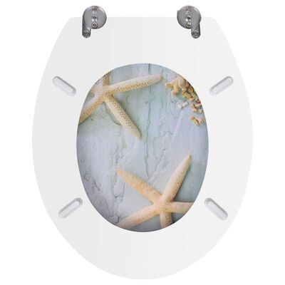 WC Toilet Seat MDF Lid Starfish