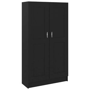 vidaXL Book Cabinet Black 82.5x30.5x150 cm Engineered Wood