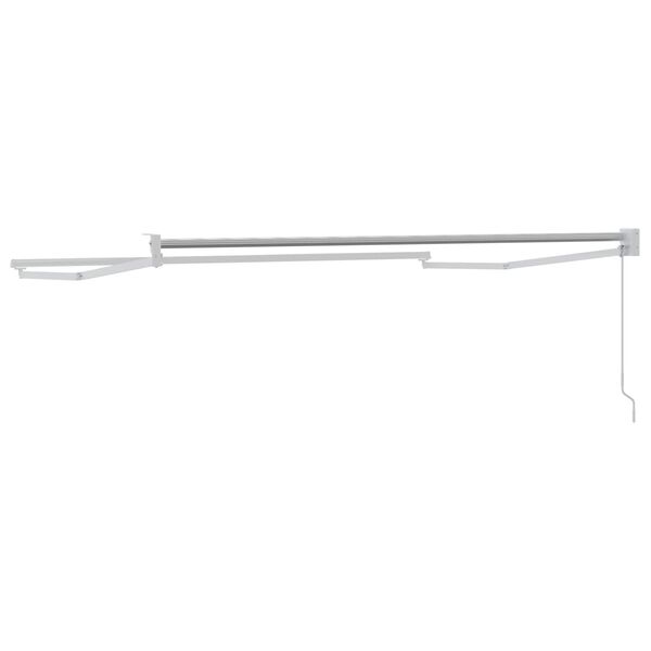 vidaXL Manual Retractable Awning Frame White 2.5 x 2 m Aluminium