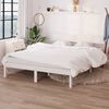 vidaXL Bed Frame without Mattress White Solid Wood 120x200 cm