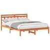 vidaXL Bed Frame Brown 160 x 200 cm Solid Pine Wood