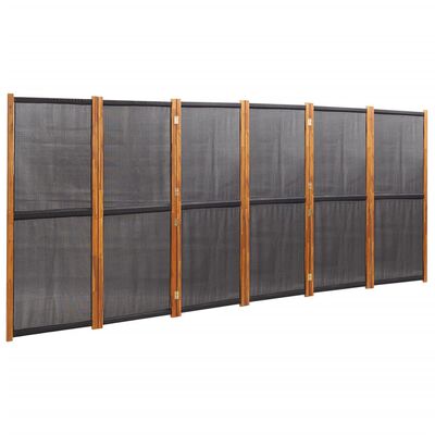 vidaXL 6-Panel Room Divider Black 420x180 cm