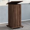 vidaXL Lectern with Wheels & Drawer Brown Oak 55x55x107 cm Engineered Wood