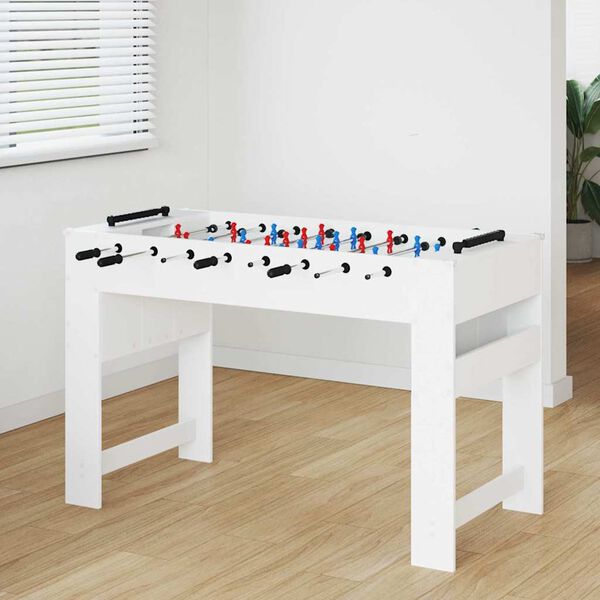 vidaXL Foosball Table White 125 x 60.5 x 80 cm Engineered Wood