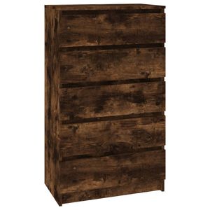 vidaXL Drawer Cabinet Smoked Oak 60x36x103 cm Engineered Wood