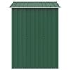vidaXL Garden Storage Shed Green Metal 204x132x186 cm