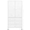 vidaXL Industrial Wardrobe White 90x50x180 cm Metal