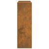 vidaXL Plant Stand 2 pcs Rusty 24 x 24 x 75 cm Weathering Steel