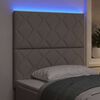 vidaXL Headboard with LED Strip Lights Adjustable Taupe 100 cm Fabric