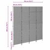 vidaXL Room Divider Folding Manual Beige 195 x 180 cm Poly Rattan