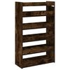 vidaXL Shoe Rack Smoked Oak 60x25x100 cm Engineered Wood