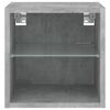 vidaXL TV Wall Cabinet with LED Lights Concrete Grey 30x28.5x30 cm