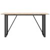 vidaXL Dining Table O-Frame 140x80x75 cm Solid Wood Pine and Steel