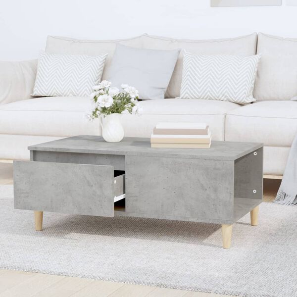 vidaXL Coffee Table Concrete Grey 90x50x36.5 cm Engineered Wood
