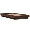vidaXL Bed Frame with LED Lights without Mattress Brown Oak 90x190cm