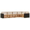 vidaXL Outdoor Sofa Set 5 pcs Natural 331 x 172.5 x 73 cm