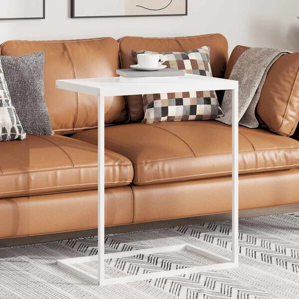 vidaXL Side Table White 55x35x66 cm Engineered Wood