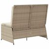 vidaXL Garden Bench Beige Poly Rattan