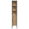 vidaXL Bathroom Vanity Units with Shelf 3 pcs Brown Engineered wood