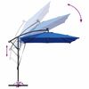 vidaXL Cantilever Banana Parasol Blue 249 x 249 x 250 cm