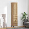 vidaXL Highboard Artisan Oak 34.5 x 34 x 180 cm Engineered Wood
