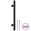 vidaXL Cabinet Handles 10 pcs Black 128 mm Stainless Steel